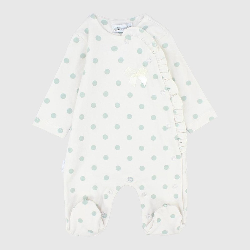 Polka Dots Long-Sleeved Baby Footie