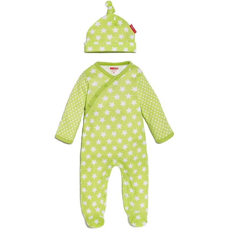 Skip Hop POP Print Footie & Hat Set – Lime (Newborn)