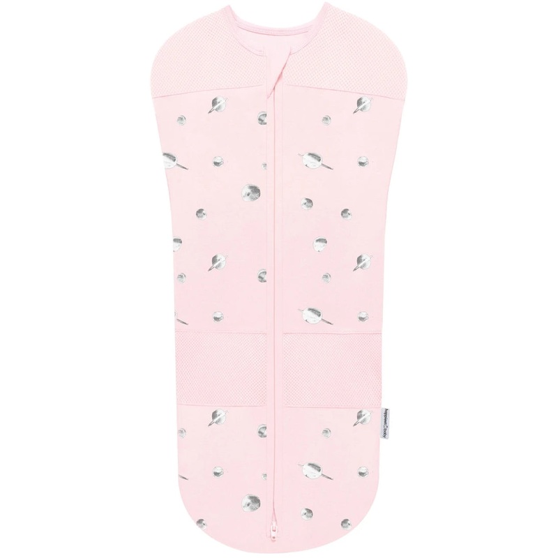 Happiest Baby Sleepea Swaddle – Pink with Planets (Medium 12-18 lbs)