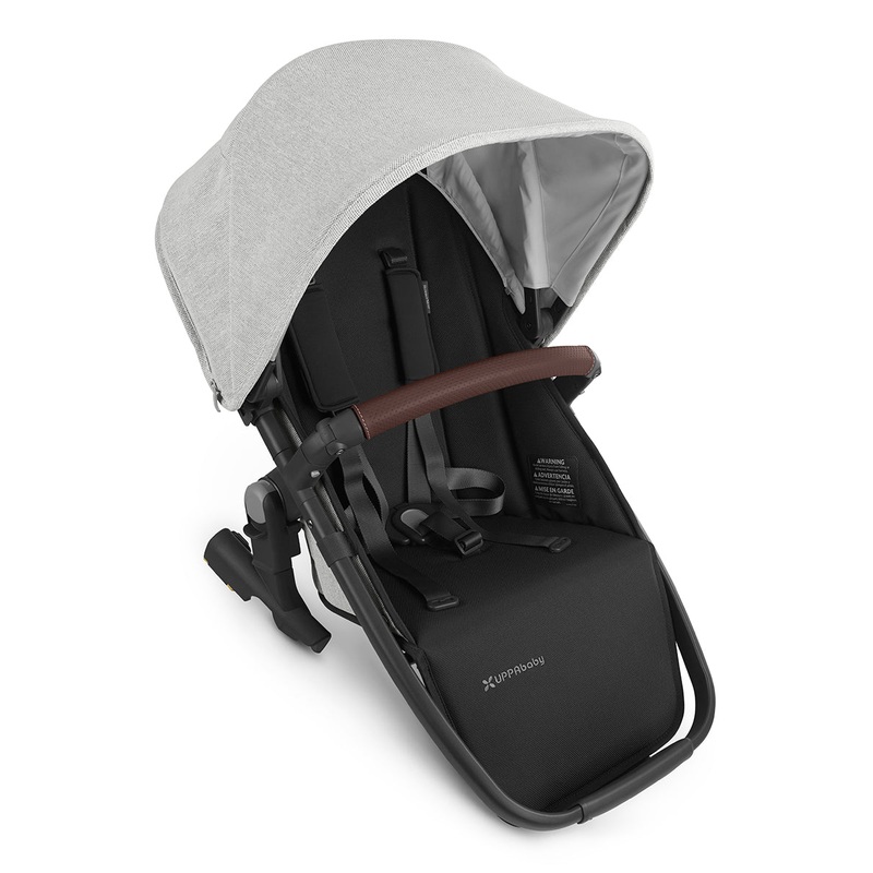UPPAbaby OPEN BOX Rumbleseat V2 – Anthony (White and Grey Chenille / Carbon / Chestnut Leather)