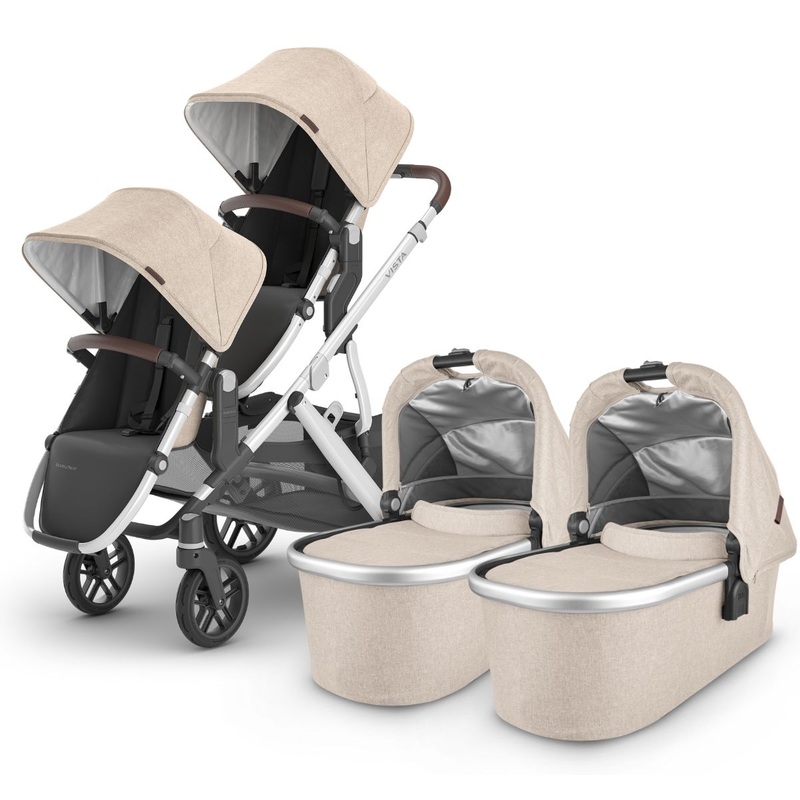 UPPAbaby VISTA V2 Twin Double Stroller Bundle with Rumble Seat V2+ – Declan