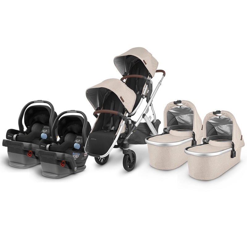 UPPAbaby VISTA V2 Twin Double Stroller + MESA Travel System Bundle – Declan