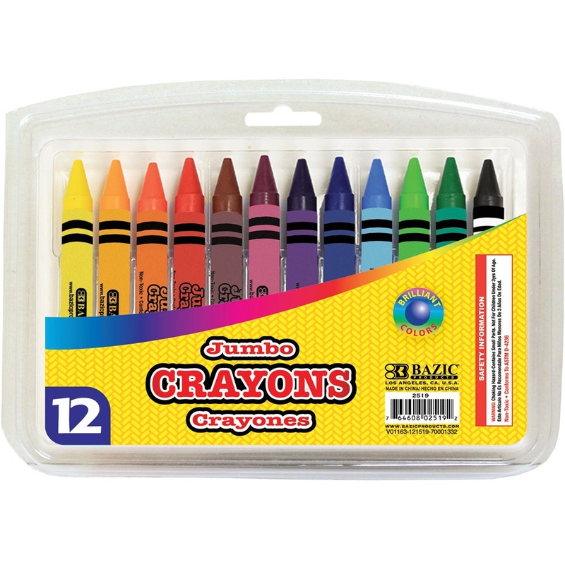 12 Color Premium Jumbo Crayons