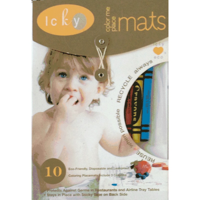 Icky Eco Friendly Disposable Color Me Placemats 10 Pack