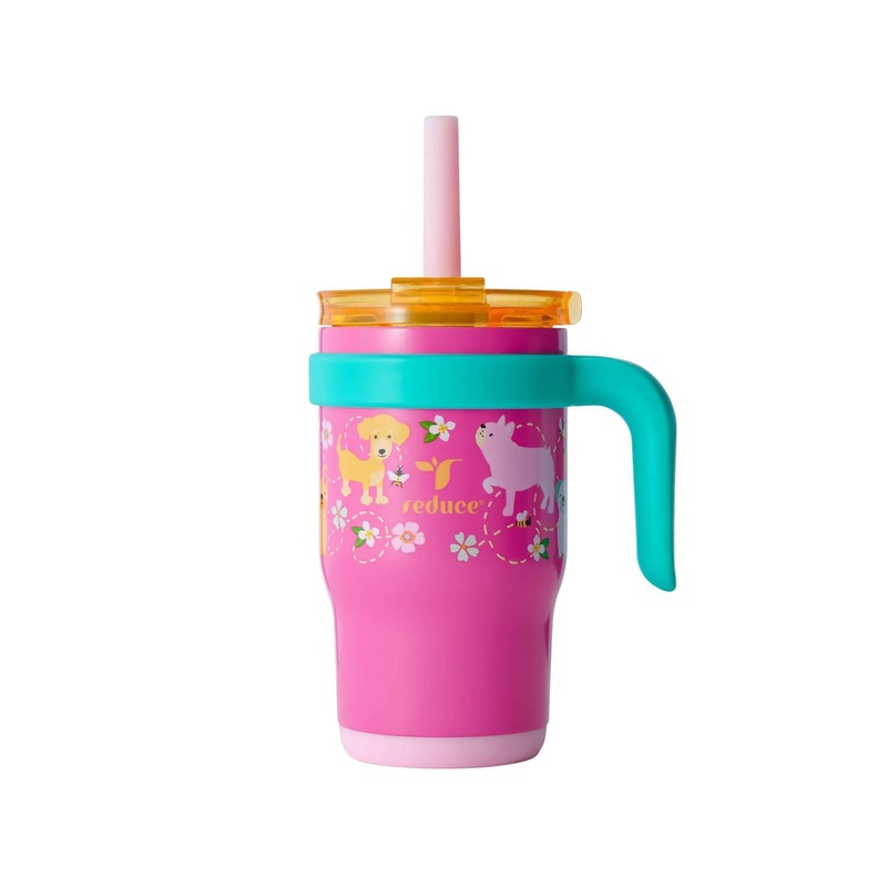14oz Coldee Vacuum Insulated Stainless Steel Straw Tumbler Bright Pink