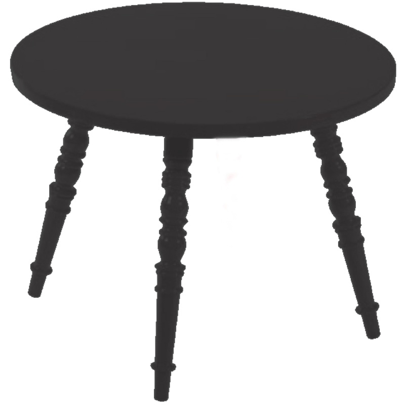 Little Nest Catherine Round Child Table in Black