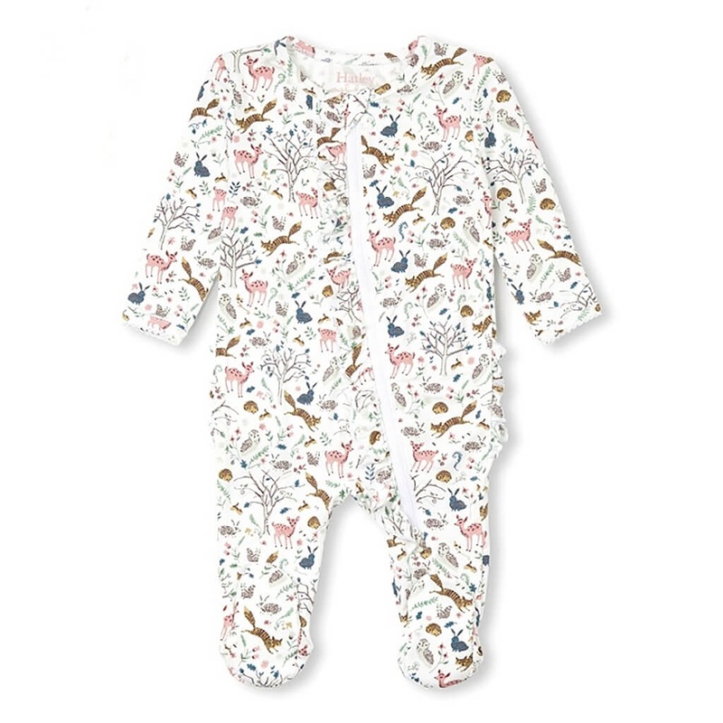 HLK  Bum Bamboo Coverall Happy Forest Ruffle