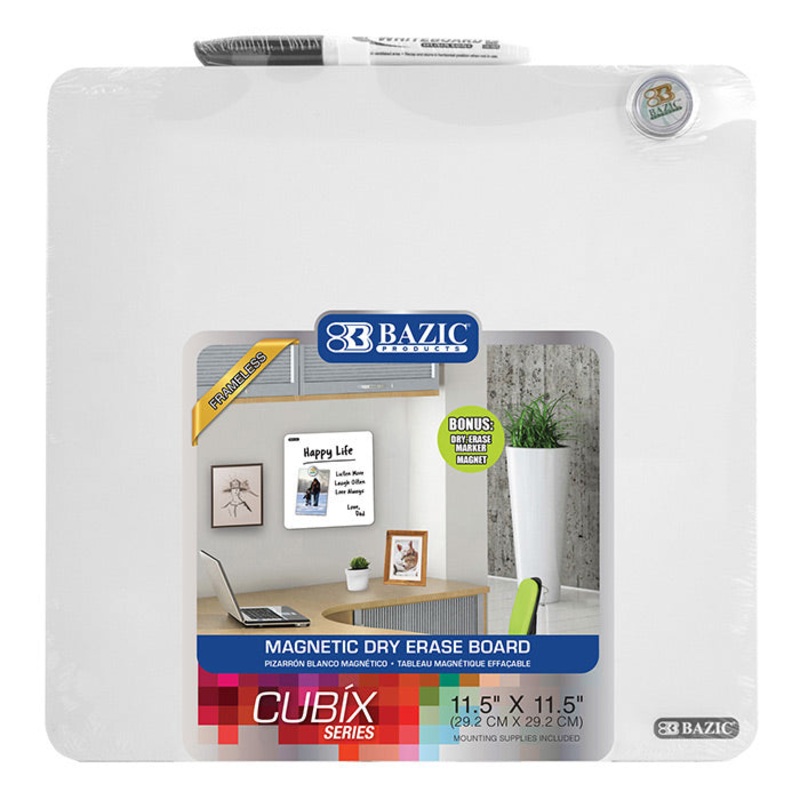 BAZIC 11.5″ x 11.5″ Magnetic Dry Erase Tile