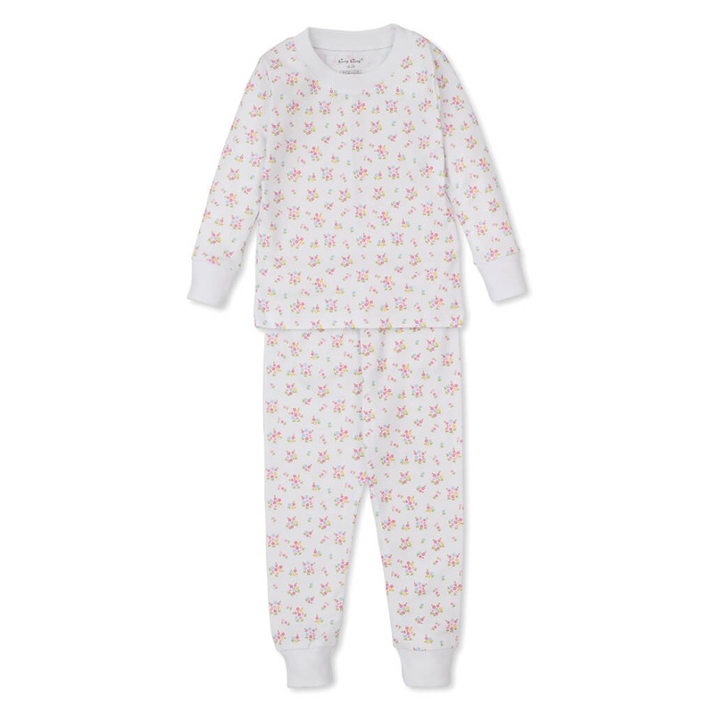 KKI 2 Piece Pajama Set Snug Comp Rainbows Abloom
