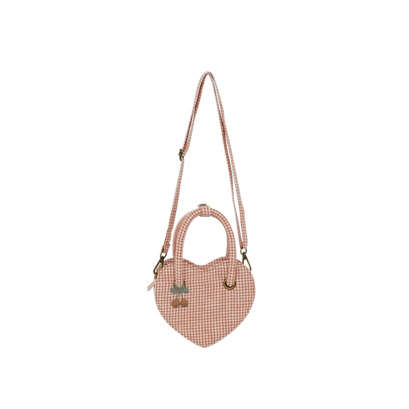 Rylee + Cru Heart Purse – Poppy Gingham