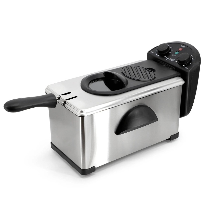 3.17qt Stainless Steel Electric Deep Fryer with Timer
