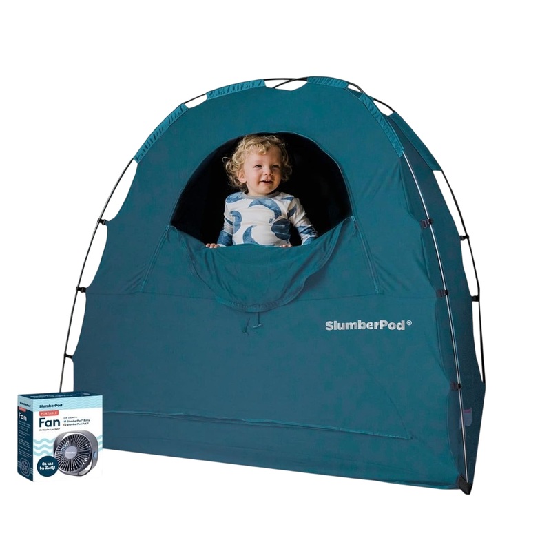 SlumberPod 3.0 Sleep Canopy with Fan, Teal