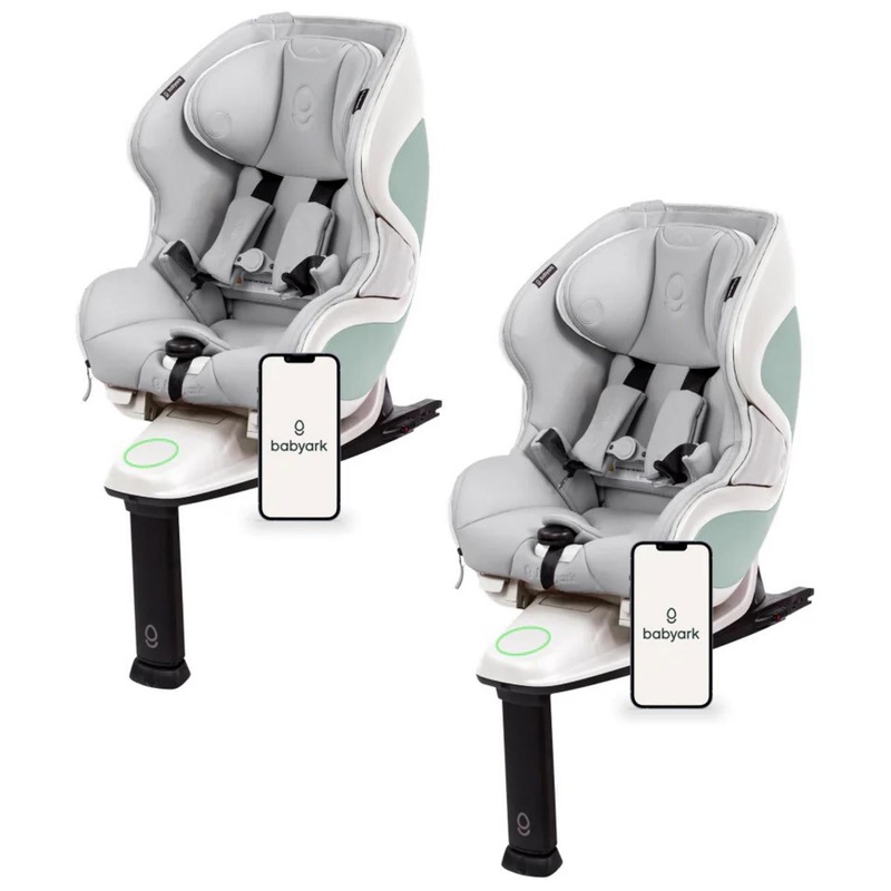 Babyark Smart Convertible Car Seat Family Bundle (2 Seats) – Eggshell White / Glacier Ice