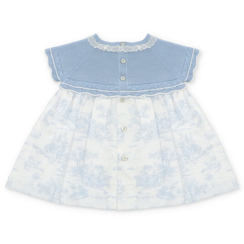 Knit Dress and Blue Toile De Jouy