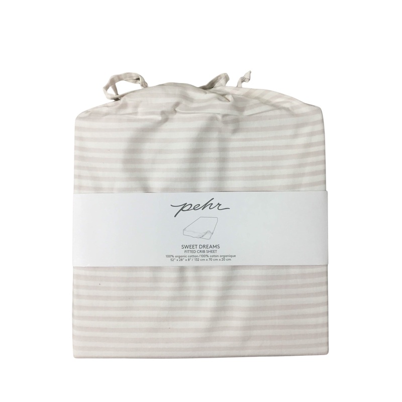 Pehr Fitted Crib Sheet, Stripes Away Petal