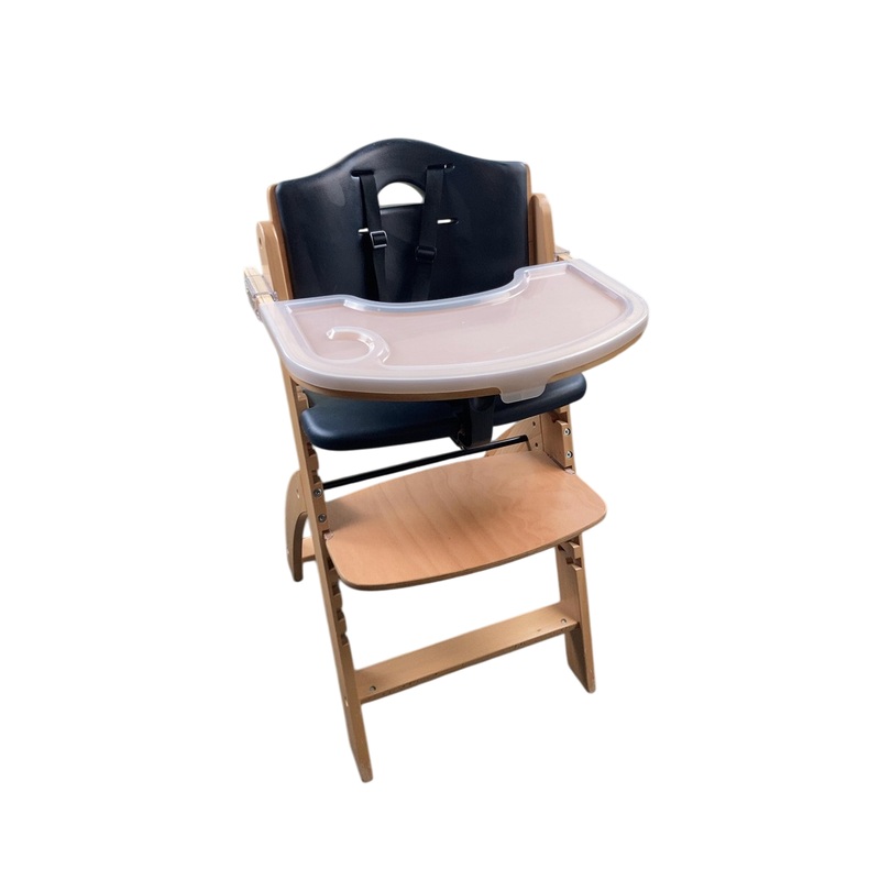Abiie Beyond Junior Y Wooden High Chair, Natural/Black Pearl