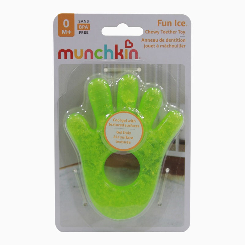 Munchkin Fun Ice Hand Chewy Teether  Green  0 Months+