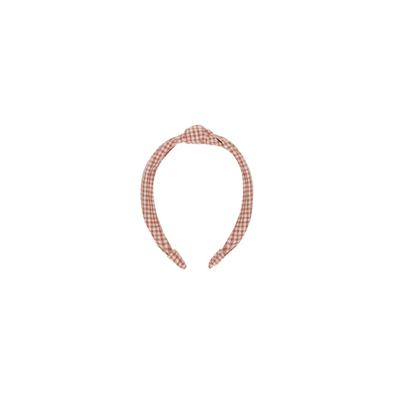 Rylee + Cru Knotted Headband – Poppy Gingham