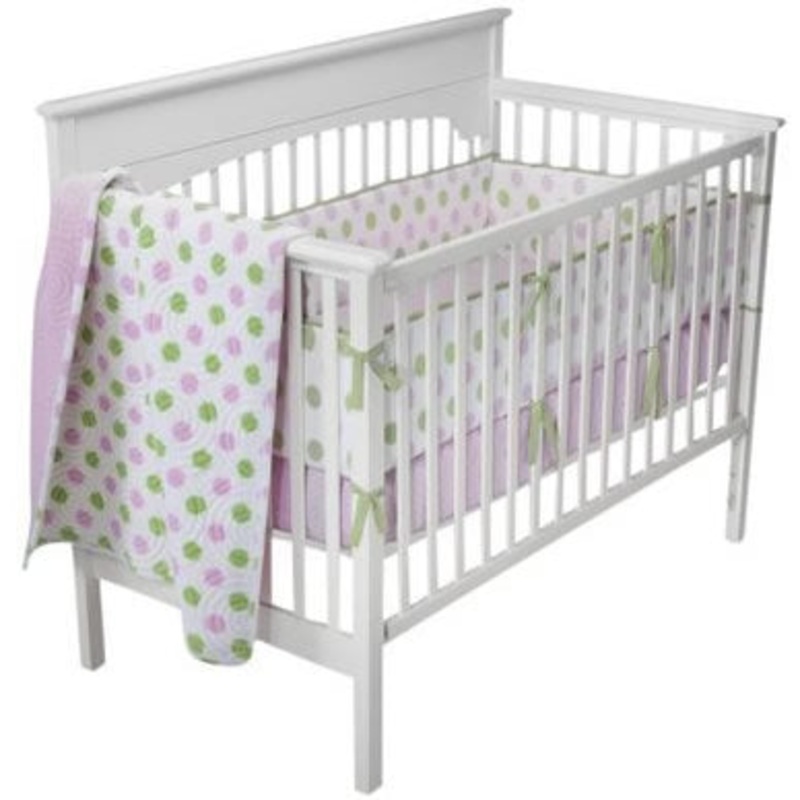 KidsLine Tiddliwinks Cozy Dot – Pink/Green 3 Piece Bed Set