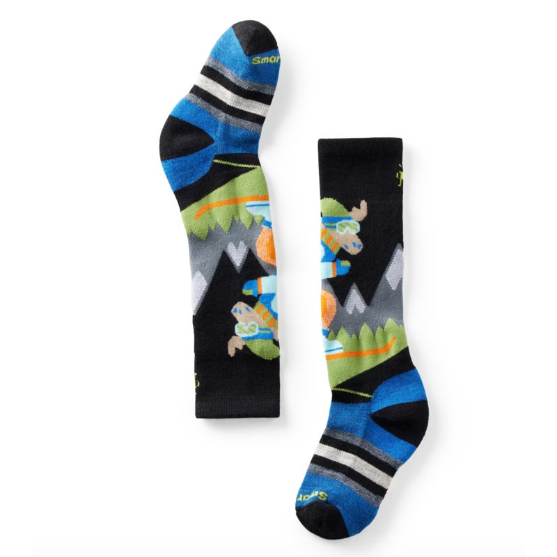 Smartwool Kids’ Wintersport Mountain Moose Pattern Over The Calf Socks