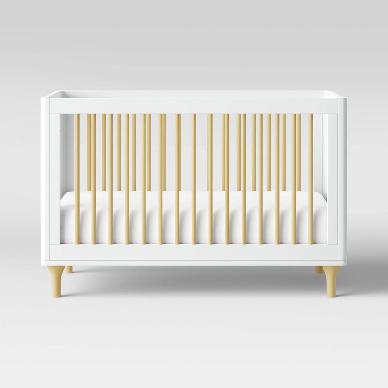 Lolly 3-in-1 Convertible Crib – White/Natural