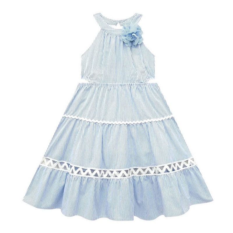 Short Sleeve Flower Dress