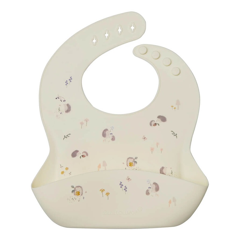 Silicone Printed Bib Hedgehogs