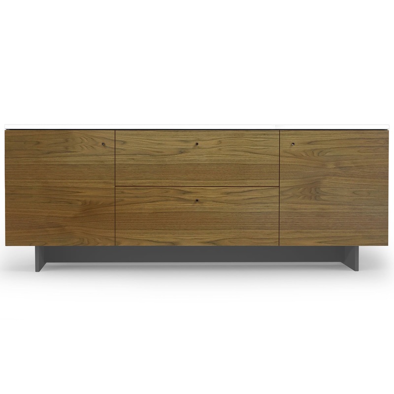 Spot On Square Roh Credenza – White/Walnut