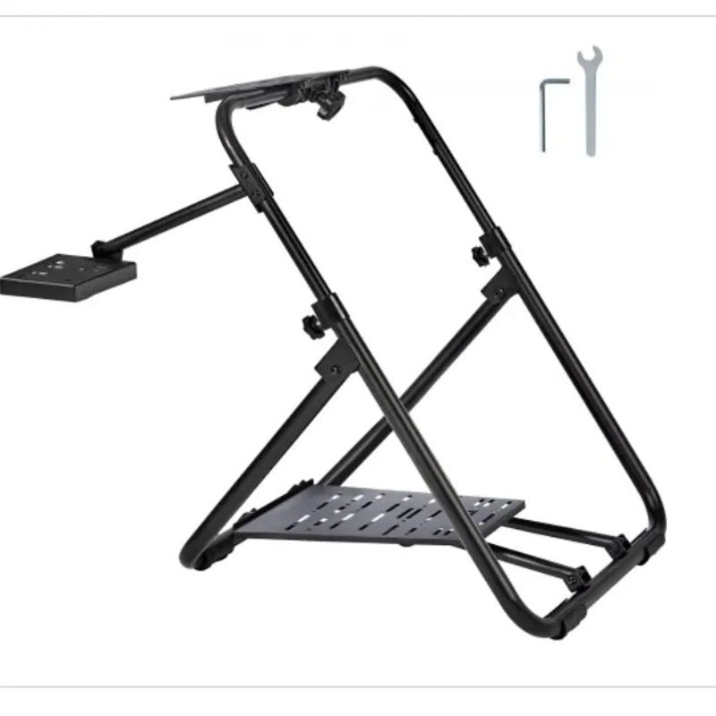 VEVOR Foldable Racing Steering Wheel Stand, Height Adjustable Universal Base Compatible with Logitech