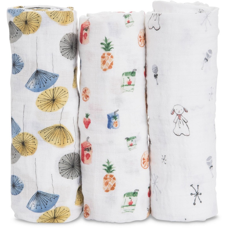 Little Unicorn + The Boss Baby Cotton Muslin Swaddle 3 Pack – Lamby