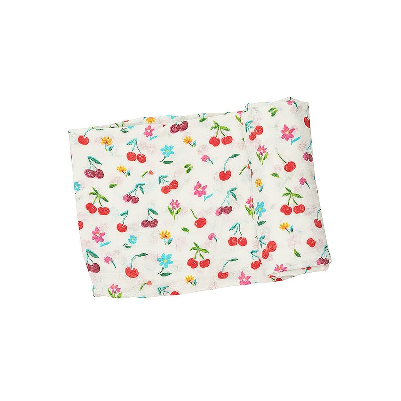 Angel Dear Muslin Swaddle Blanket Cherry