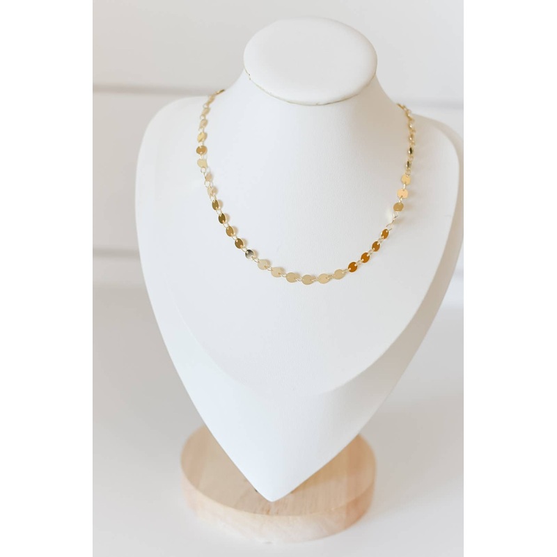 Bella Rey Beckett disc necklace 18k gold plated