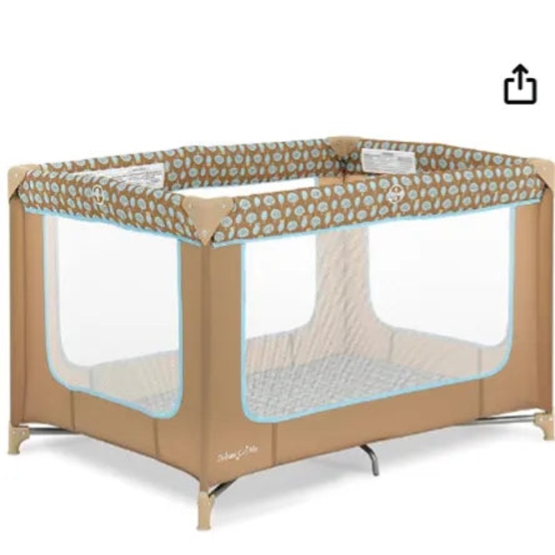 Zodiak Lightweight Portable Playard – Coffee and Blue