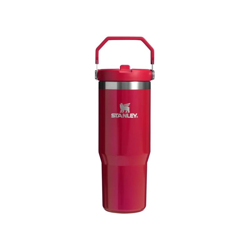 30 oz Stainless Steel IceFlow Flip Straw Tumbler Red Delicious