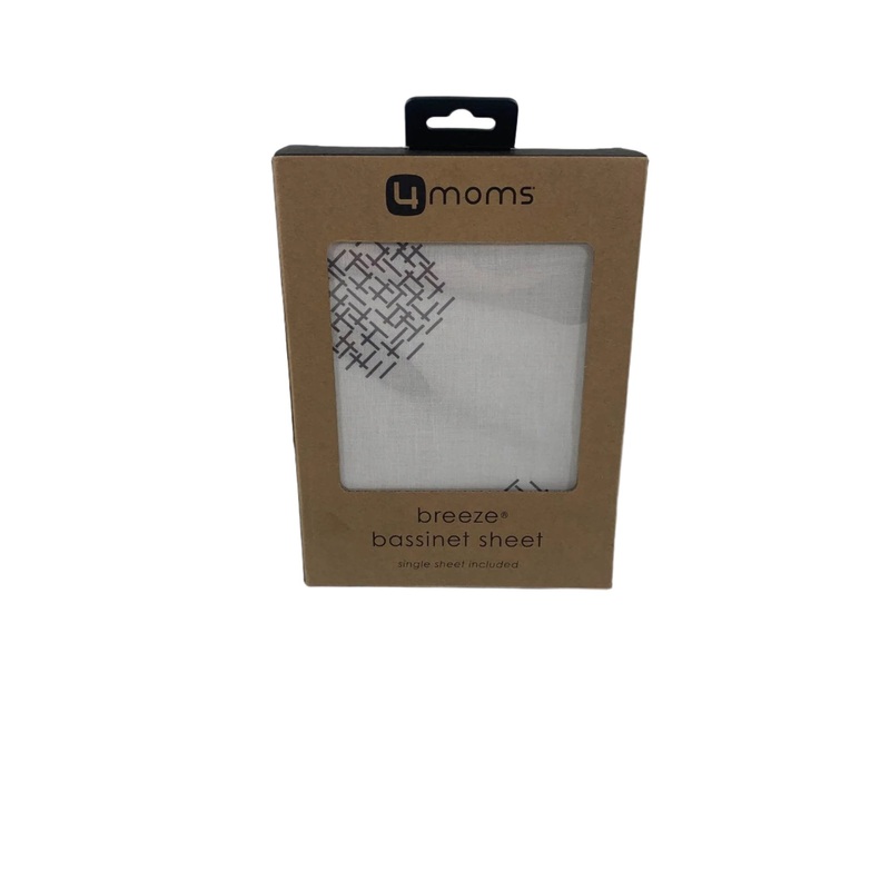 4moms Breeze Bassinet Sheet, Single, White Crosshatch