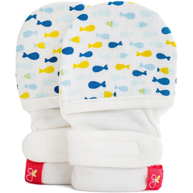Goumikids Mitts, School of Fish Navy (3-6 Months)