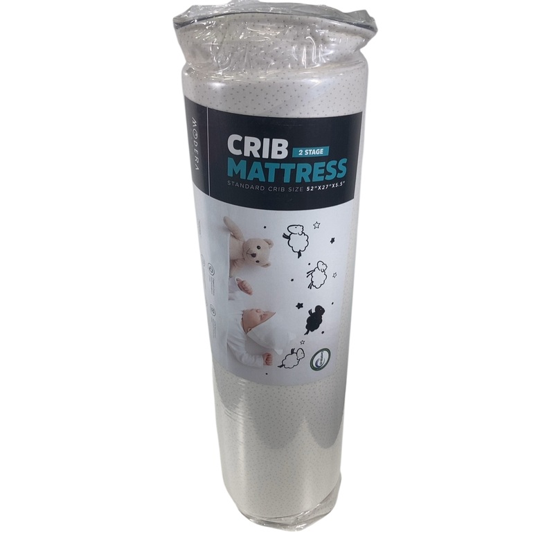 Modera Baby 2 Stage Crib Mattress, Stone White