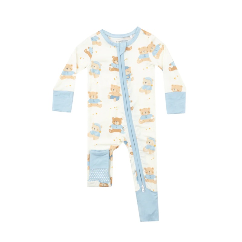 2 Way Zipper Romper – Teddy Bears Blue
