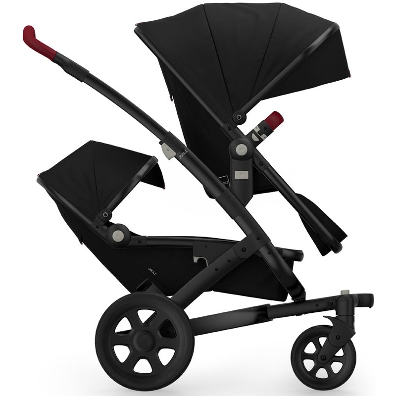 Joolz Geo 2 Tailor Twin Stroller – Black/Black/Black/Tango Red