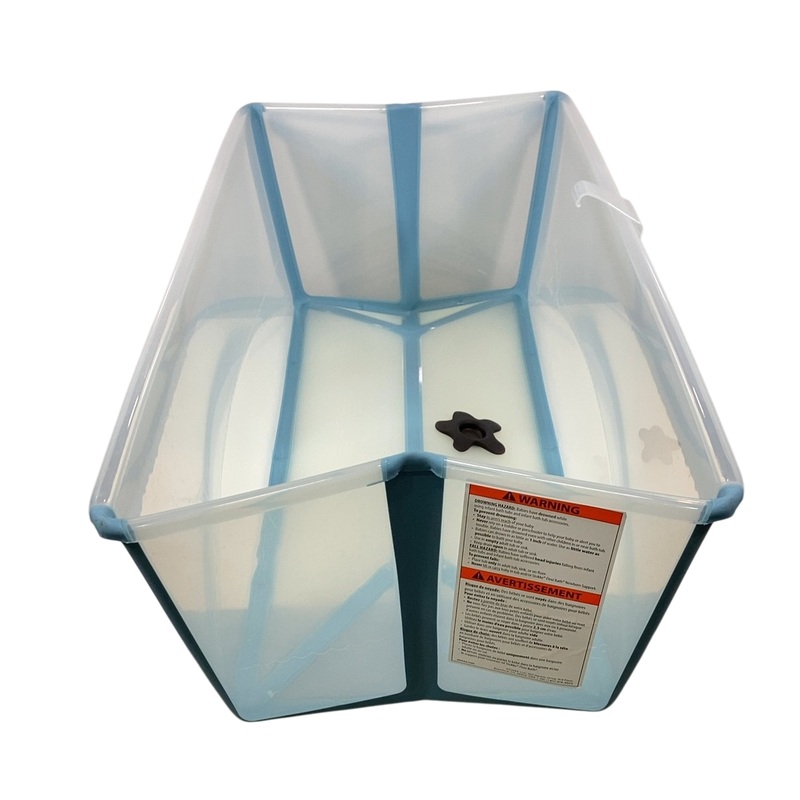 Stokke Flexi Bath Foldable Baby Bathtub, Ocean Blue, XLarge
