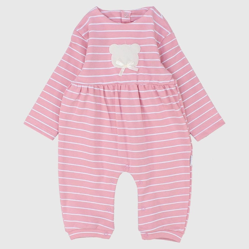 Bear Head Long-Sleeved Footless Onesie
