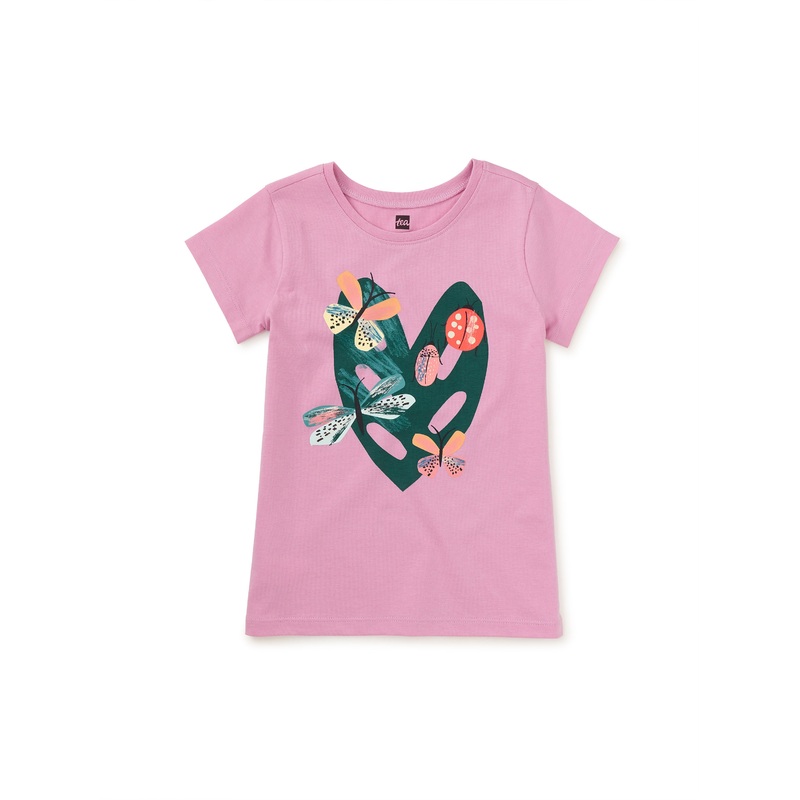 Tea Collection Painted Insects Graphic Tee – Mauve Mist