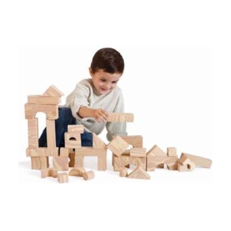 Wood-Like Soft Blocks (Set of 80)