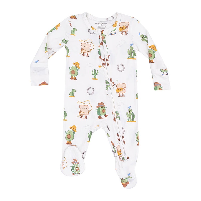 ADR 2 Way Zipper Footie Avocado Toast Western