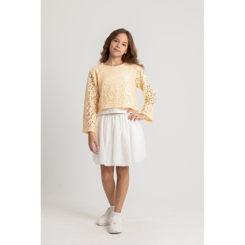 Off-White Tulle Skirt