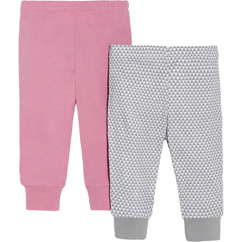 Skip Hop Petite Triangles Baby Pants, 2-Pack – Pink (3 Months)