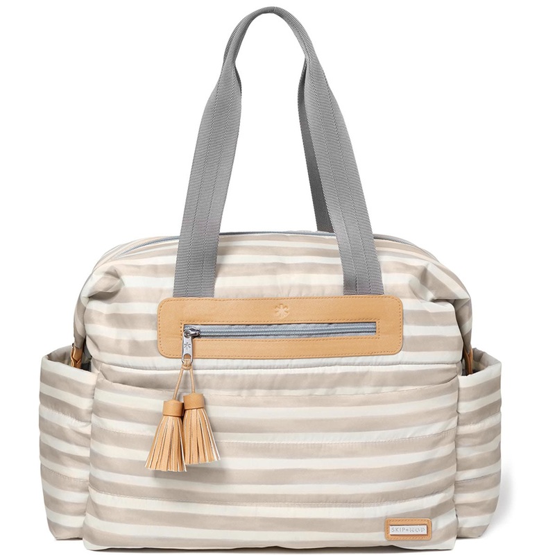 Skip Hop Riverside Ultra Light Satchel Diaper Bag – Oyster Stripe