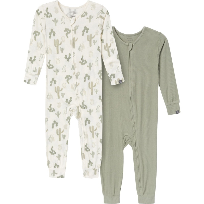 2-Pack Baby & Toddler Neutral Ivory Cactus Viscose Snug Fitting Footless Pajamas