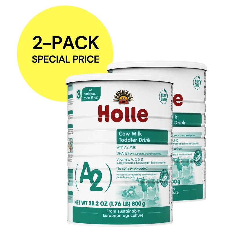 Holle Stage 3: A2 Cow Milk Toddler Drink – Non GMO (28.2oz each, 2 Pack)