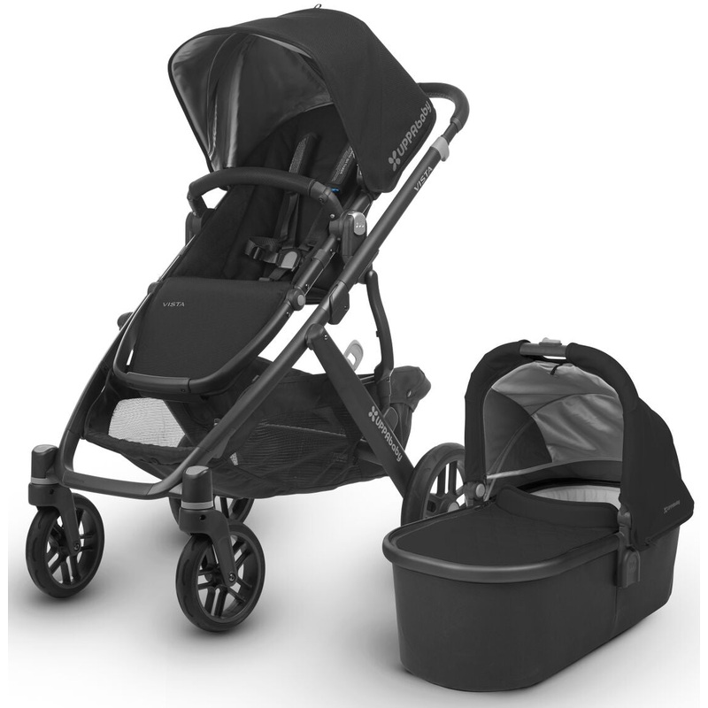 UPPAbaby 2018 / 2019 Vista Stroller – Jake (Black/Carbon/Black Leather)